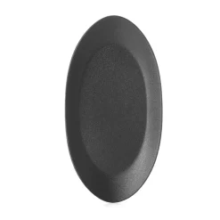 REVOL Assiette coupe à fond plat ovale effet fonte porcelaine culinaire 25x13,3 cm Equinoxe Hot