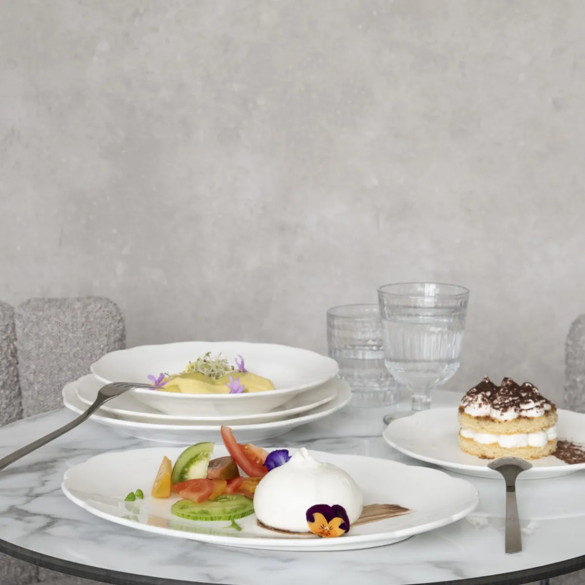 PRO.MUNDI Assiette coupe ovale blanc porcelaine 31,7x22,8 cm Sérafine Hot