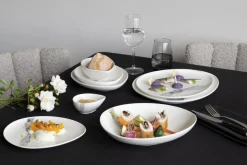 Assiette coupe plate blanc porcelaine Ø 28 cm Silk - ACCOLADE