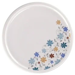 Assiette coupe plate blanc porcelaine vitrifiée Ø 20,4 cm stone Ease Décor Summer - RAK New