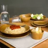 Assiette coupe plate caramel grès renforcé Ø 25 cm Twist - ESSENTIALS COLLECTION Outlet