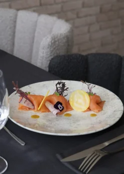 Assiette coupe plate gris grès émaillé Ø 27 cm Sirocco - ACCOLADE Outlet