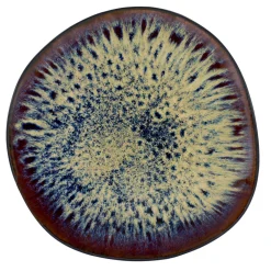 Assiette coupe plate irrégulier vert grès émaillé Ø 27 cm Gao - MEDARD DE NOBLAT