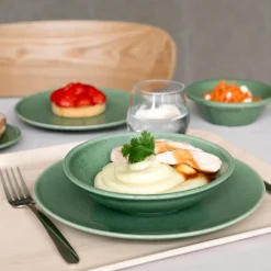 ESSENTIALS COLLECTION Assiette coupe plate Lagoon grès renforcé Ø 25 cm Twist Outlet