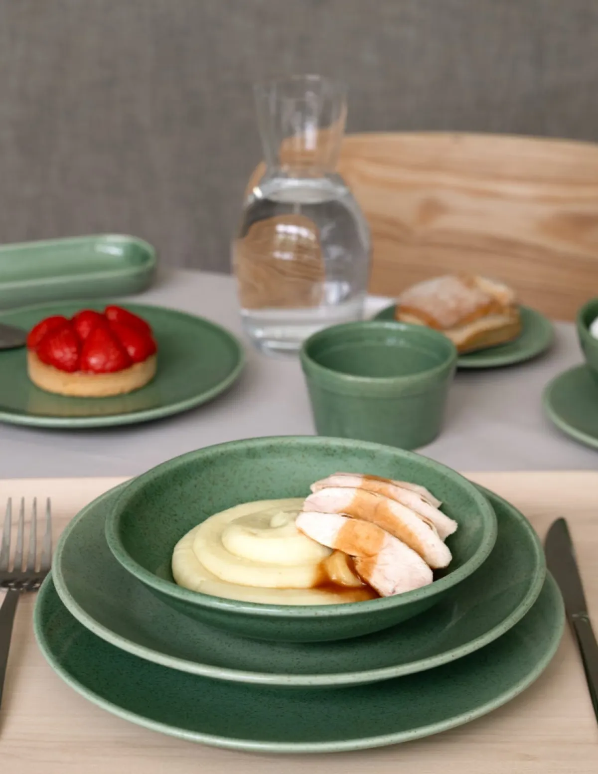 ESSENTIALS COLLECTION Assiette coupe plate Lagoon grès renforcé Ø 16 cm Twist Outlet