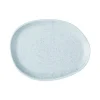 CHURCHILL Assiette coupe plate organique duck egg porcelaine vitrifiée 26x20 cm Stonecast Natural Outlet
