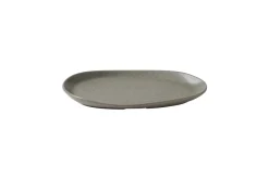 Assiette coupe plate organique peppercorn porcelaine vitrifiée 26x15 cm Stonecast Natural - CHURCHILL Clearance