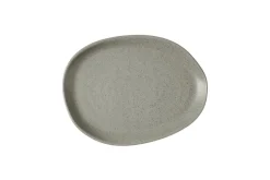 Assiette coupe plate organique peppercorn porcelaine vitrifiée 26x20 cm Stonecast Natural - CHURCHILL Hot