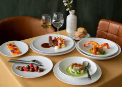 Assiette coupe plate ovale blanc porcelaine 23x18 cm Gusto - ACCOLADE New