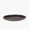 SERAX Assiette coupe plate ovale ébène grès émaillé Ø 27,5 cm La Mère Clearance