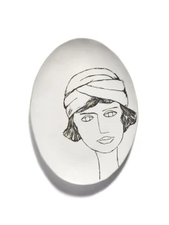 Assiette coupe plate ovale écru grès émaillé Ø 27,5 cm La Mère - SERAX Best
