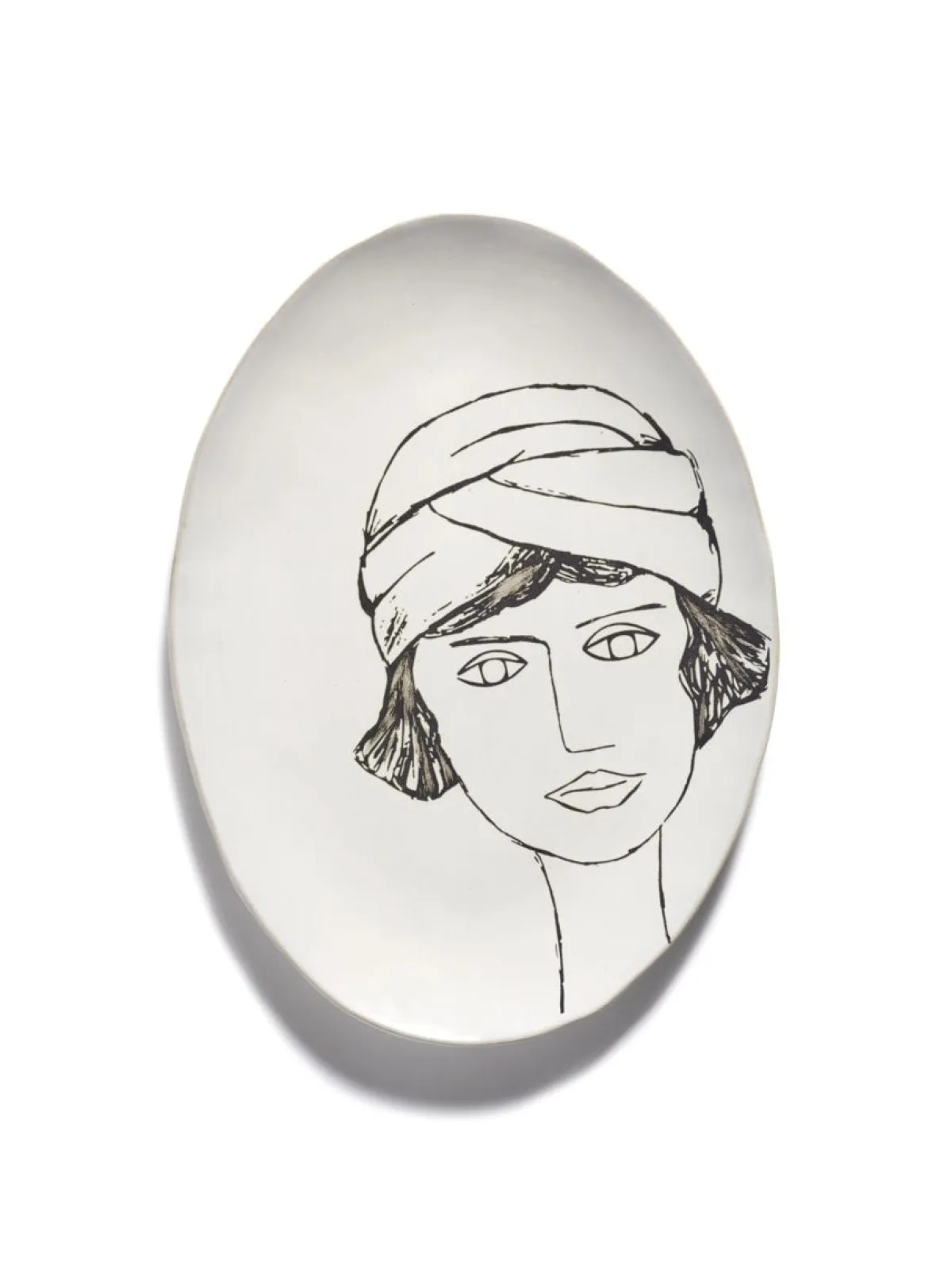 Assiette coupe plate ovale écru grès émaillé Ø 27,5 cm La Mère - SERAX Best