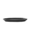 Assiette coupe plate ovale Noir brut porcelaine culinaire 24,5x13,5 cm Yli - REVOL Hot