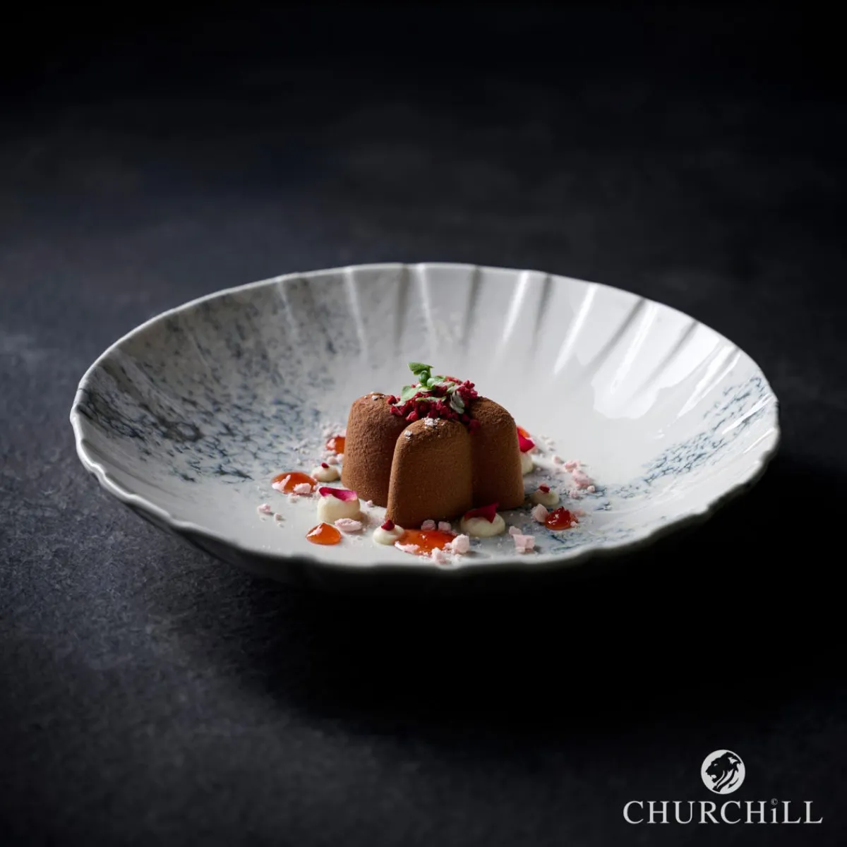 CHURCHILL Assiette coupe plate porcelaine vitrifiée Ø 23,5 cm Smoke Clearance