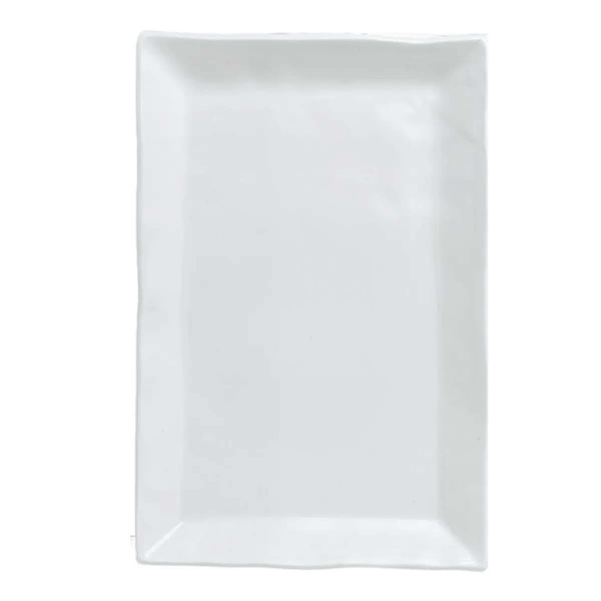 Assiette coupe plate rectangulaire blanc porcelaine vitrifiée 28,7x19 cm White - DUDSON Online