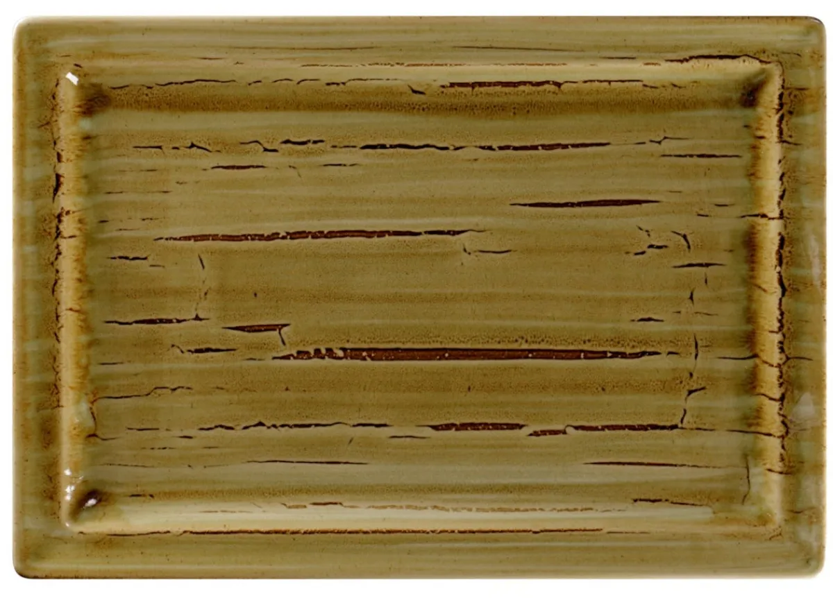 Assiette coupe plate rectangulaire Garnet porcelaine vitrifiée 33,6x23,2 cm stone Spot - RAK Sale