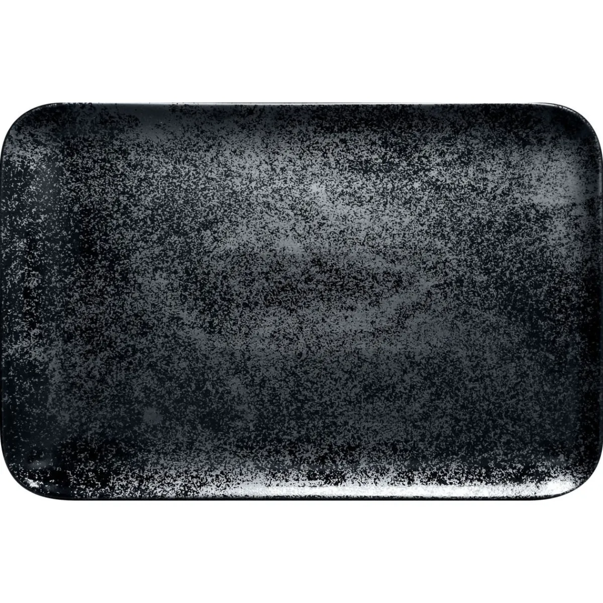 RAK Assiette coupe plate rectangulaire noir porcelaine vitrifiée 33,4x20 cm Karbon