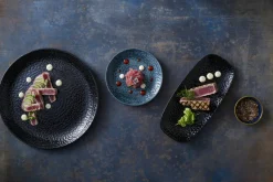 Assiette coupe plate rectangulaire noir porcelaine vitrifiée 26,9x12,7 cm Chroma - CHURCHILL Clearance