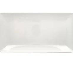RAK Assiette coupe plate rectangulaire blanc porcelaine vitrifiée 33,8x18,3 cm Vintage Outlet