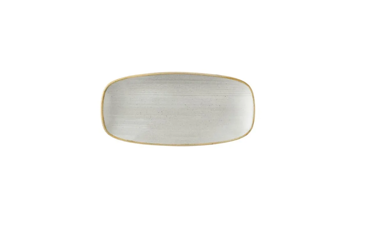 CHURCHILL Assiette coupe plate rectangulaire raw grey porcelaine vitrifiée 12,7x26,9 cm Stonecast Raw Best