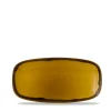 Assiette coupe plate rectangulaire Mustard porcelaine vitrifiée 29,8x15,3 cm Harvest - DUDSON Outlet