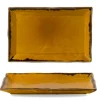 Assiette coupe plate rectangulaire Mustard porcelaine vitrifiée 34,5x23,3 cm Harvest - DUDSON Sale