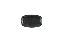 Assiette coupe plate rectangulaire noir porcelaine vitrifiée 20x12,1 cm Chroma - CHURCHILL Discount