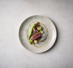 Assiette coupe plate rond Agate grey porcelaine vitrifiée Ø 21,7 cm Fusion - CHURCHILL Sale