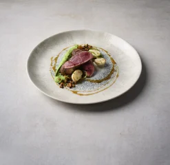 Assiette coupe plate rond Agate grey porcelaine vitrifiée Ø 21,7 cm Fusion - CHURCHILL Sale