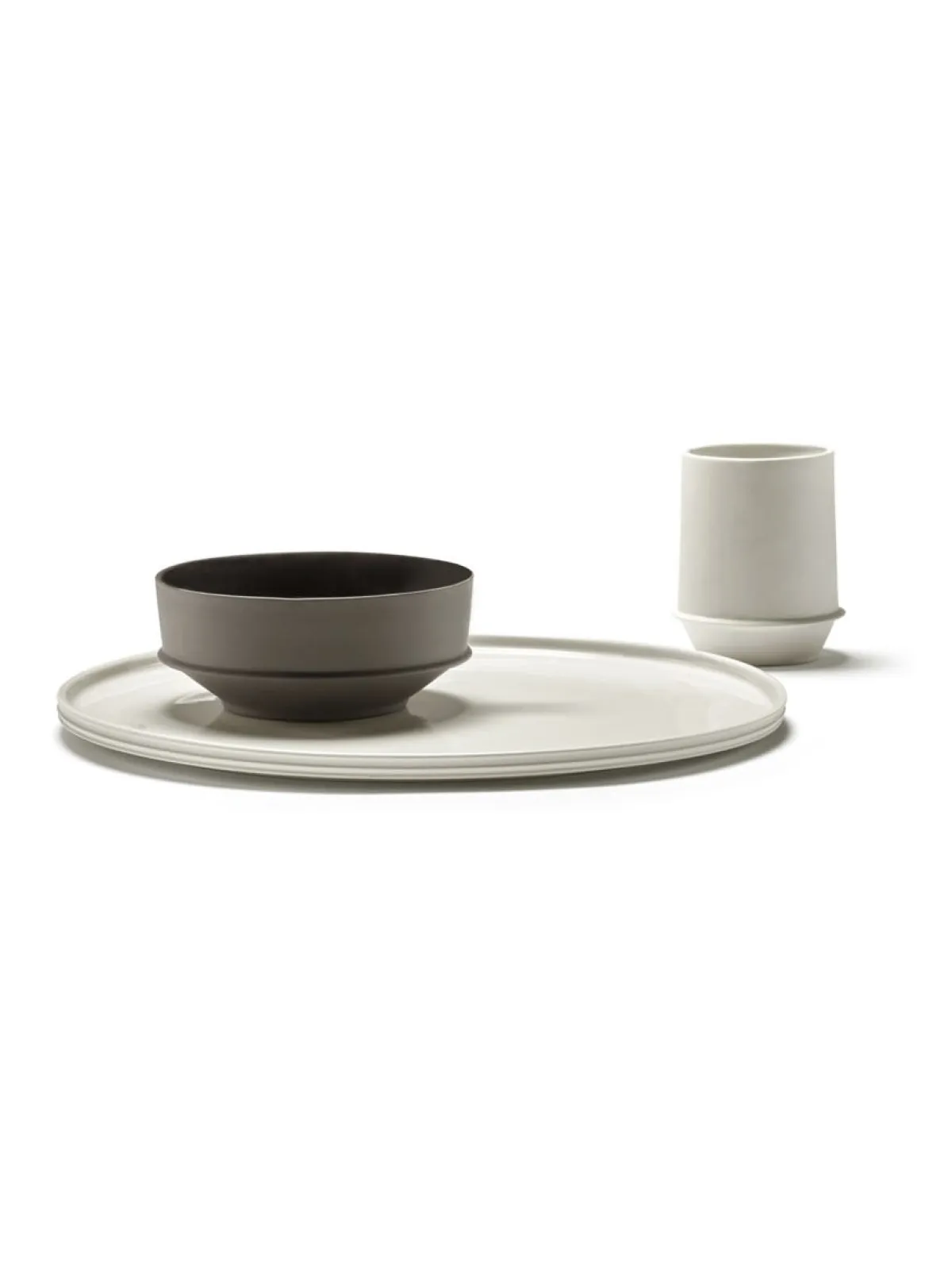 SERAX Assiette coupe plate rond Alabaster porcelaine Ø 33 cm Dune New