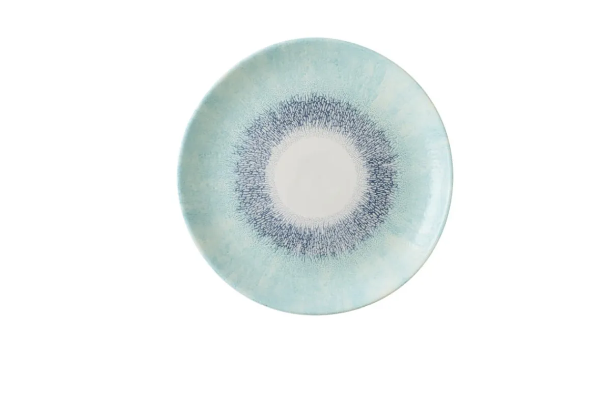 Assiette coupe plate rond Aquamarine porcelaine vitrifiée Ø 28 cm Fusion - CHURCHILL Online