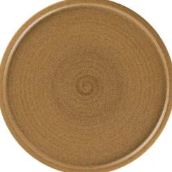 Assiette coupe plate rond Autumn Brown porcelaine vitrifiée Ø 27,5 cm Selva - RAK Sale