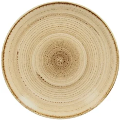 Assiette coupe plate rond beige porcelaine vitrifiée Ø 17,9 cm Twirl - RAK Clearance