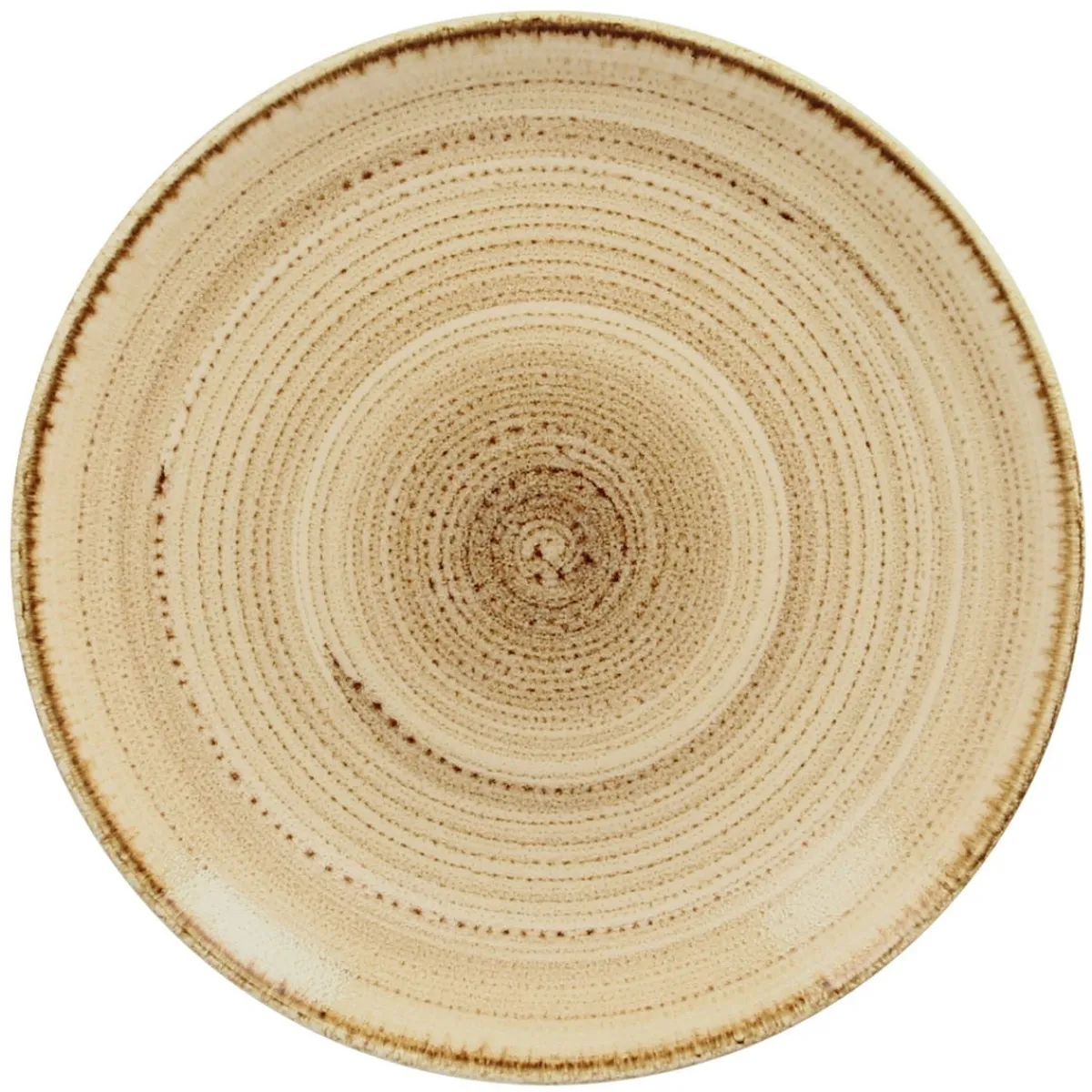 Assiette coupe plate rond beige porcelaine vitrifiée Ø 17,9 cm Twirl - RAK Clearance