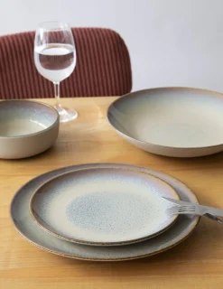 Assiette coupe plate rond beige porcelaine Ø 27 cm Savanna - ACCOLADE Outlet