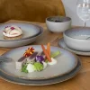 ACCOLADE Assiette coupe plate rond beige porcelaine Ø 24 cm Savanna