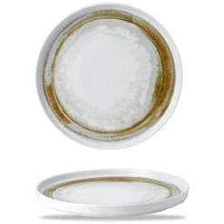 Assiette coupe plate rond beige porcelaine vitrifiée Ø 26 cm Finca Sanstone - DUDSON Best