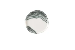 Assiette coupe plate rond Black porcelaine vitrifiée Ø 21 cm Tide - CHURCHILL Outlet