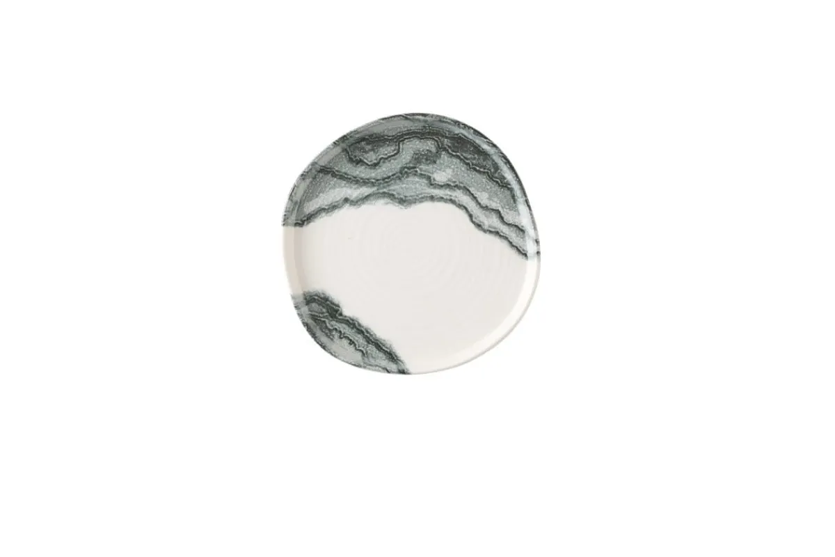 Assiette coupe plate rond Black porcelaine vitrifiée Ø 21 cm Tide - CHURCHILL Outlet