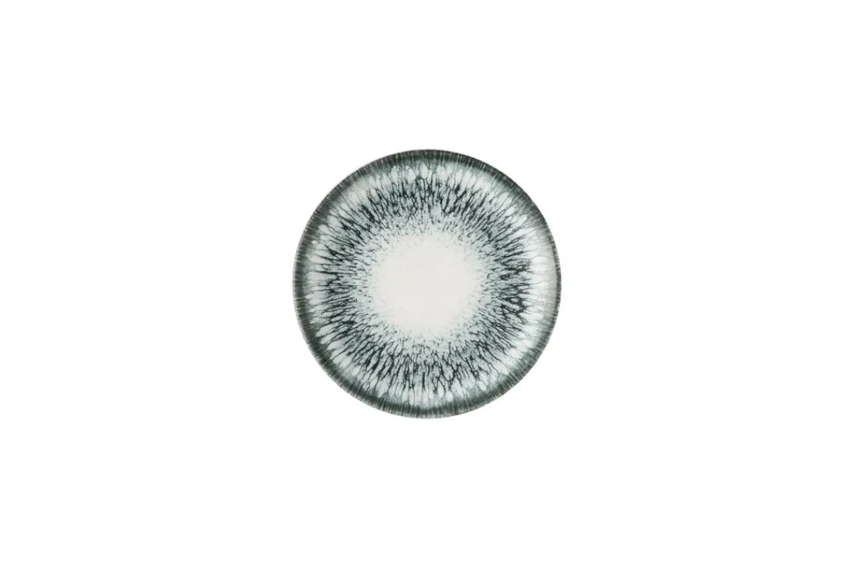 Assiette coupe plate rond Black porcelaine vitrifiée Ø 16,5 cm Inked Lume - CHURCHILL Hot