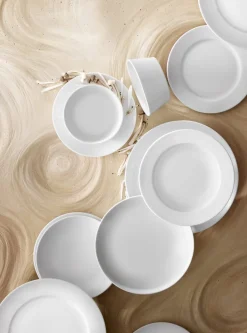 PILLIVUYT Assiette coupe plate rond blanc porcelaine Ø 21 cm Eventail Discount