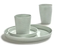 SERAX Assiette coupe plate rond blanc porcelaine bone china Ø 16 cm Nido Discount