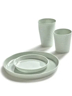 SERAX Assiette coupe plate rond blanc porcelaine bone china Ø 16 cm Nido Discount