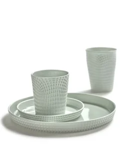 SERAX Assiette coupe plate rond blanc porcelaine bone china Ø 16 cm Nido Discount