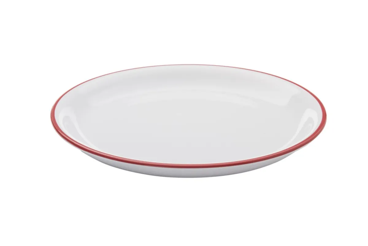 Assiette coupe plate rond blanc grès émaillé Ø 25,5 cm Bistrot - PRO.MUNDI New