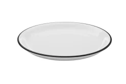 PRO.MUNDI Assiette coupe plate rond blanc grès émaillé Ø 25,5 cm Bistrot Hot