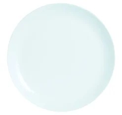 Assiette coupe plate rond blanc verre opal Ø 27 cm Diwali - LUMINARC Outlet