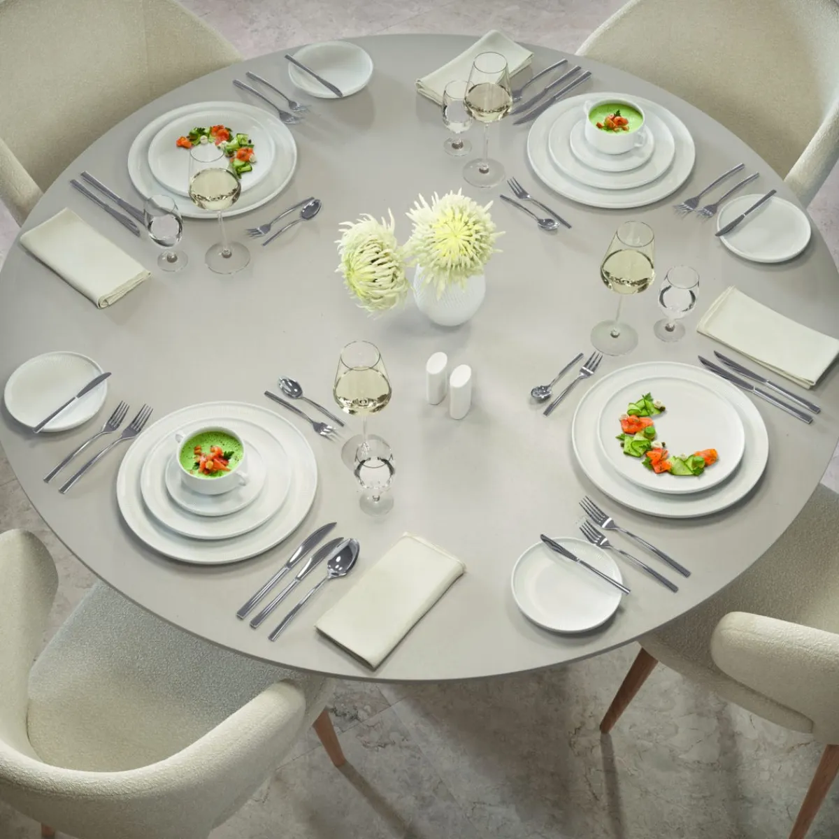 Assiette coupe plate rond blanc porcelaine Ø 24 cm Afina - VILLEROY & BOCH New