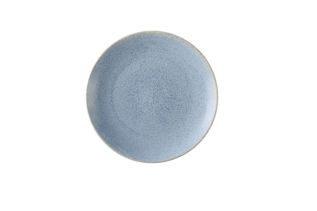 DUDSON Assiette coupe plate rond bleu grès émaillé Ø 27,3 cm Evo Azure Hot