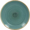 RAK Assiette coupe plate rond bleu porcelaine vitrifiée Ø 20,9 cm Twirl Hot